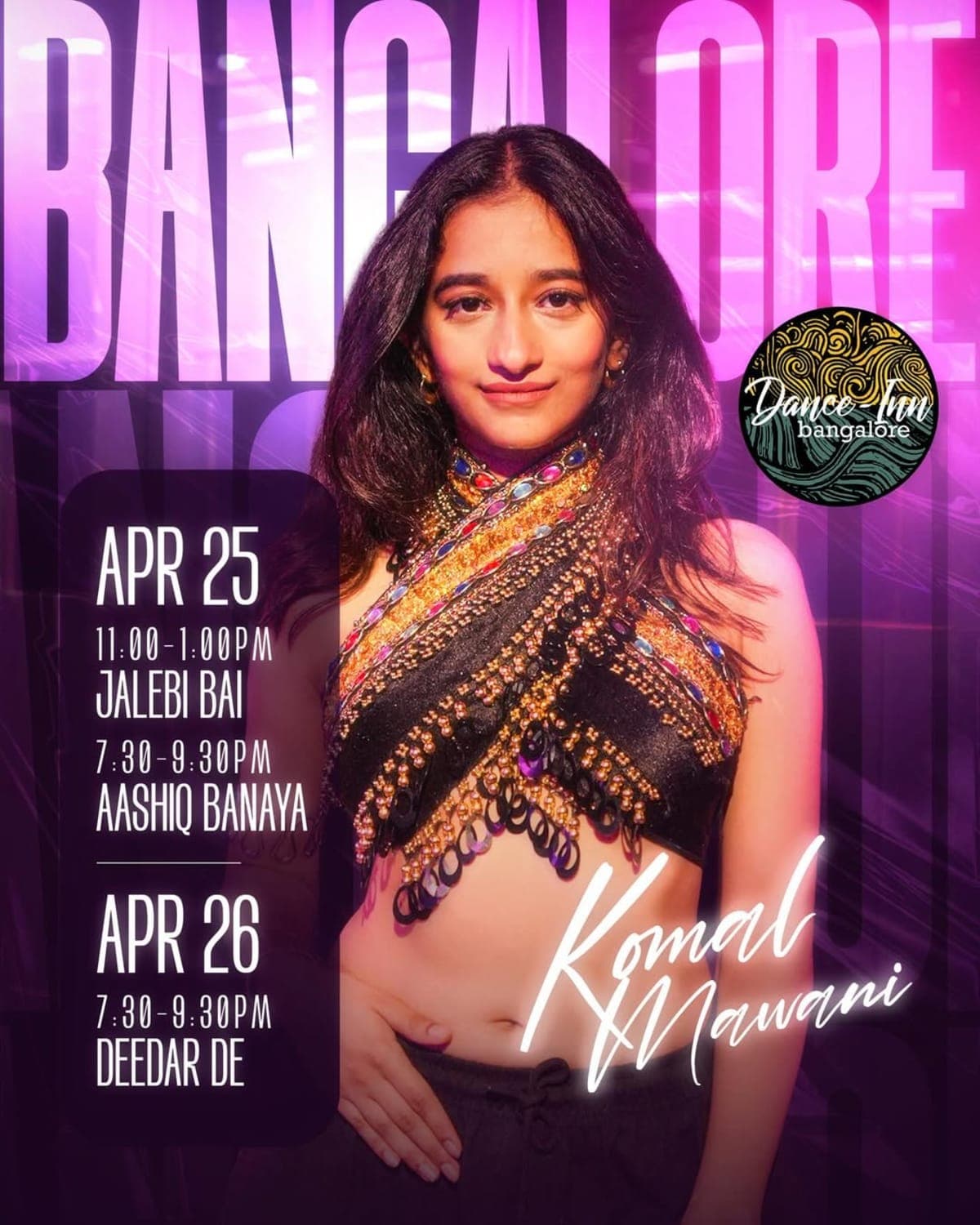 Dance workshop by Komal Mawani